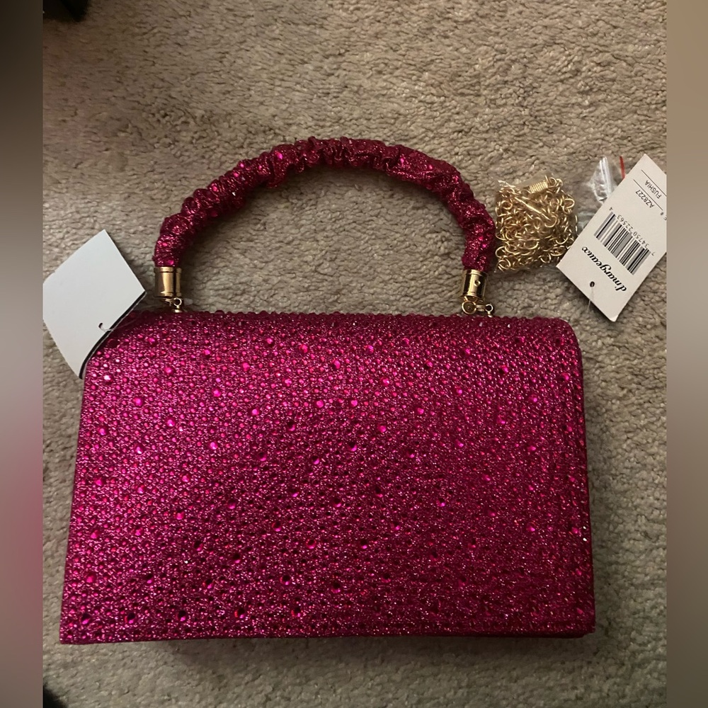 Elegant Pink rhinestone Glitter Handbag